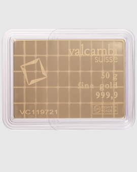50 x 1 gram Valcambi CombiBar Guldtacka